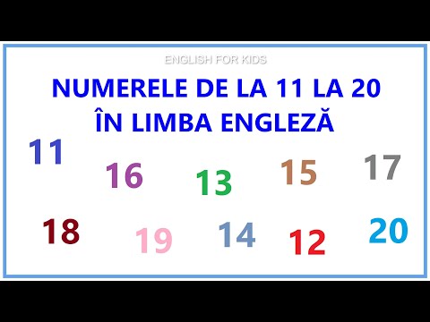 NUMERELE DE LA 11 LA 20 ÎN LIMBA ENGLEZĂ | LIMBA ENGLEZĂ PENTRU COPII 👦👧 | Videoclip educativ