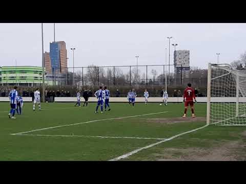 #grohee Vrije trap Remco Balk bij FC Groningen o19.- SC Heerenveen o19 en Milan de Koe kopt over