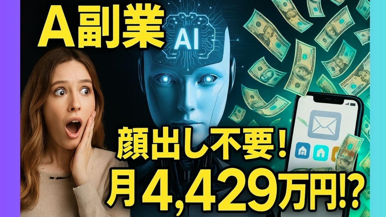 【保存版】AI副業５選！顔出し不要で月4,429万円稼いだ驚愕の方法【ゼロから副業!在宅ワークちゃんねる】