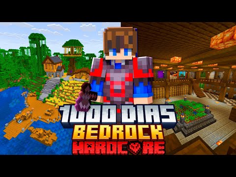 SOBREVIVI 1000 DIAS NO MINECRAFT HARDCORE DO BEDROCK EDITION - O FILME