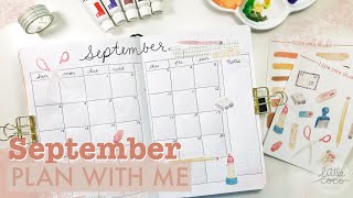 September 2020 Plan With Me | Bullet Journal Setup | Little Coco Studio