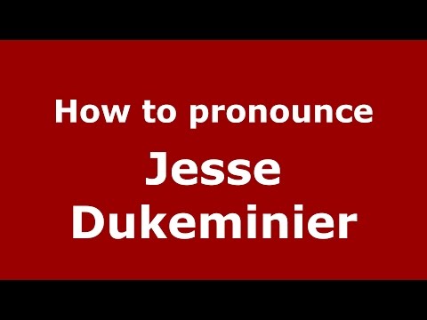 How to pronounce Jesse Dukeminier (American English/US) - PronounceNames.com