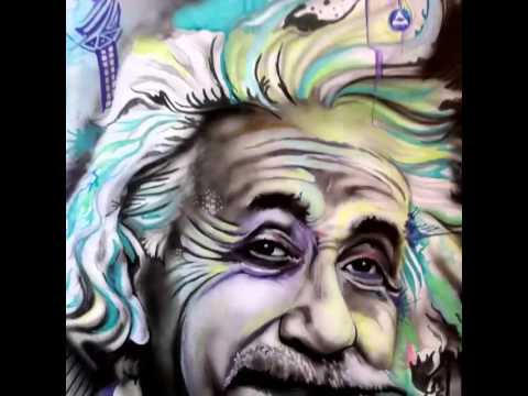 Einstein airbrush and Watercolor painting