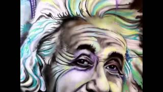 Einstein airbrush and Watercolor painting