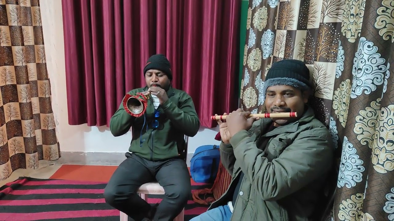 नागपुरी डमकच गीत में जुगलबंदी/सहनाई और बाँसुरी कर साथ / महारथी और संदीप