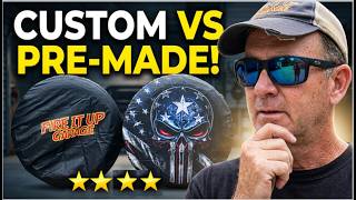 Custom Jeep Tire Cover Review | Premade vs Custom Logo Tire Cover for Jeep Wrangler JKU #punisher 