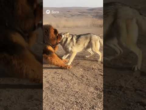 Tibetan Mastiff vs Wolf – Intense Fight Caught on Camera