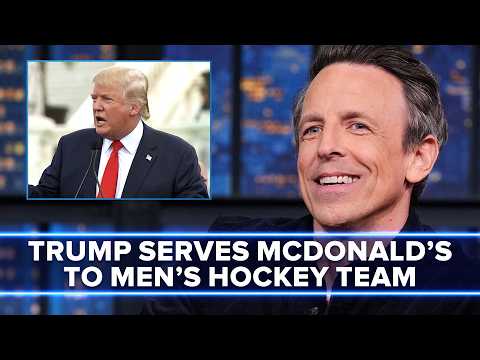 Trump Serves McDonald's to U.S. Men's Olympic Hockey Team