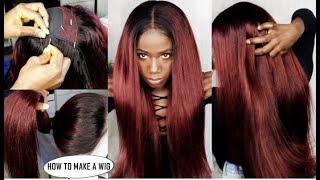 HOW TO:  MAKE A WIG AND COLOR HAIR BEGINNERS FRIENDLY : TUTORIAL VIDEO  FT LEMODA