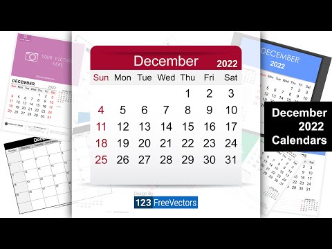 December 2022 Calendar | 123FreeVectors