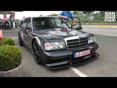 Mercedes 190E 2.5-16 Evolution II w/ DTM Mods at the Nurburgring! | Start-up, Accelerations!