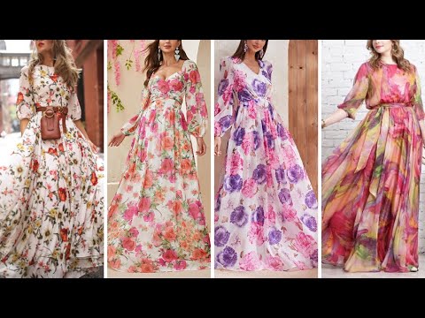 105+ Maxi Dress Styling // Floral Print Maxi Dress Outfits 2024 // Maxi Outfit Ideas