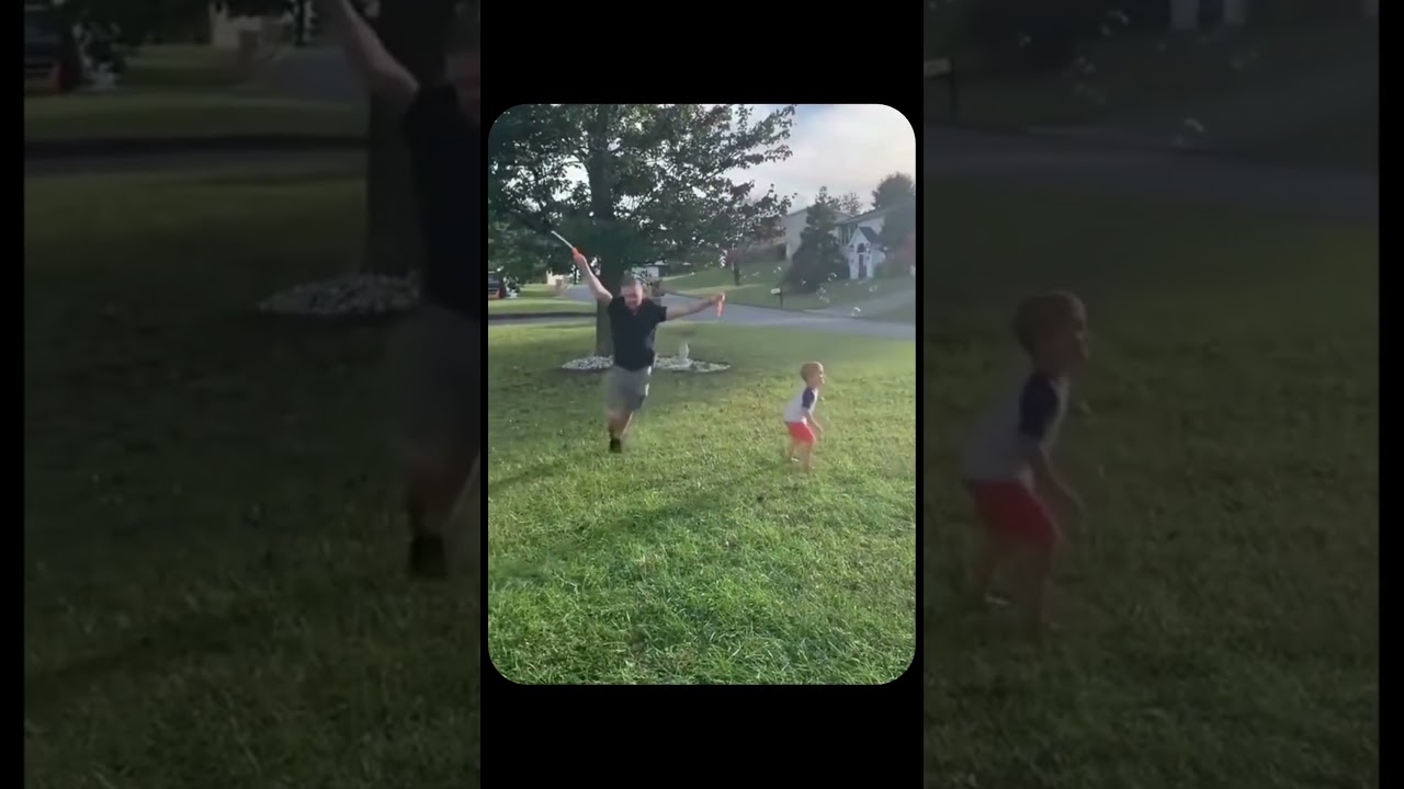 Dad Makes Bubbles and Falls Down