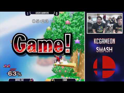 KCGameOn SSBM - David Cue (Falco) Vs. Cuda (Sheik, Marth) Losers Quarters