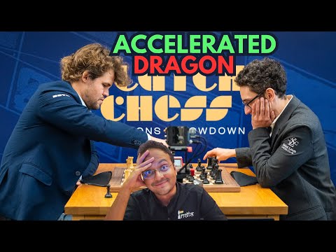 A gem in the Sicilian Accelerated Dragon | Magnus Carlsen vs Fabiano Caruana | Champions Showdown