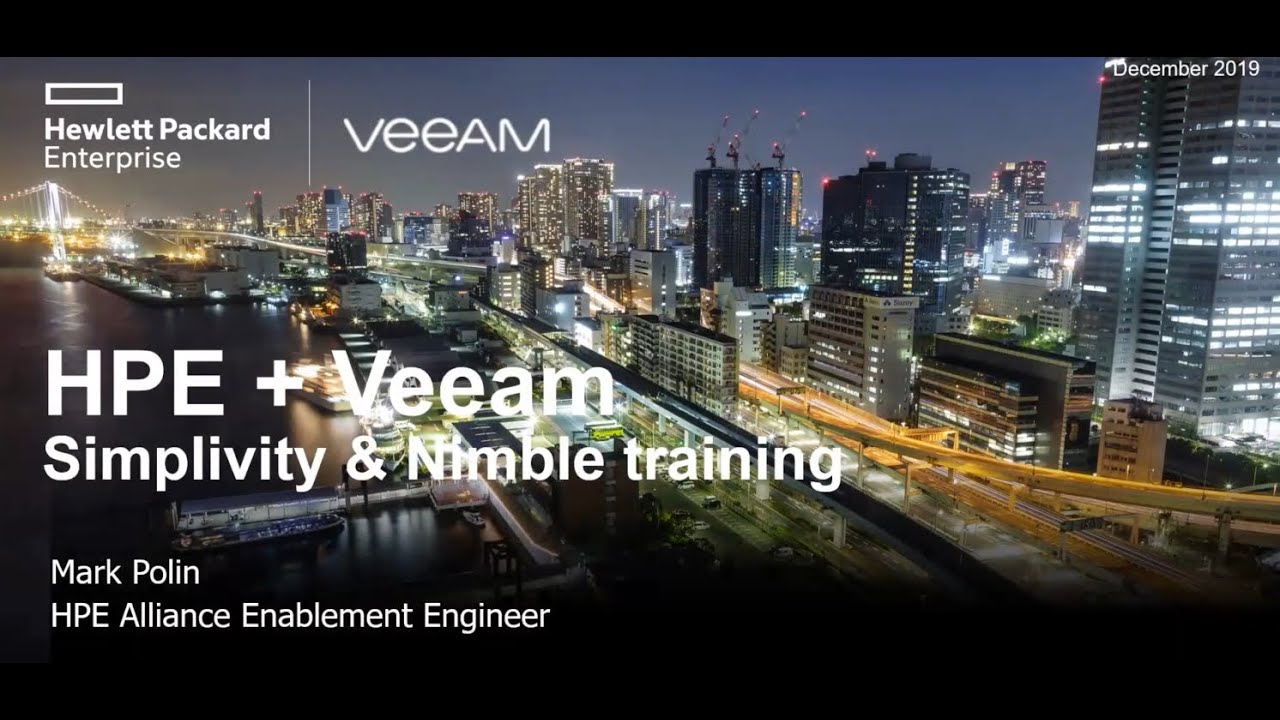 Veeam and HPE Technology Deep Dive - Veeam + SimpliVity & Nimble video