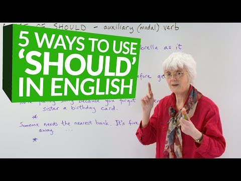 5 ways to use 'SHOULD' in English