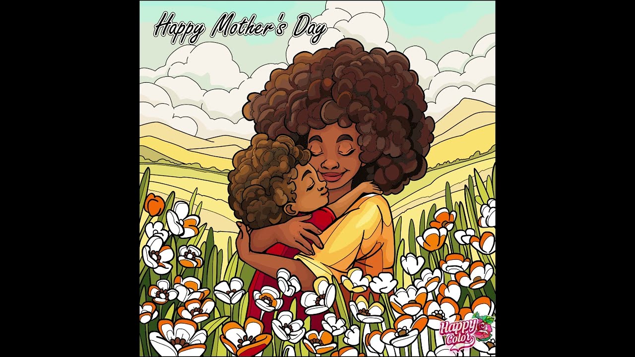 #shorts Happy Mother's Day Mom and baby Hugs #happycolorapp #colorwithme #happymothersday #flowers