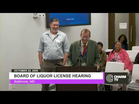 Board of Liquor License Hearing; October 22, 2026