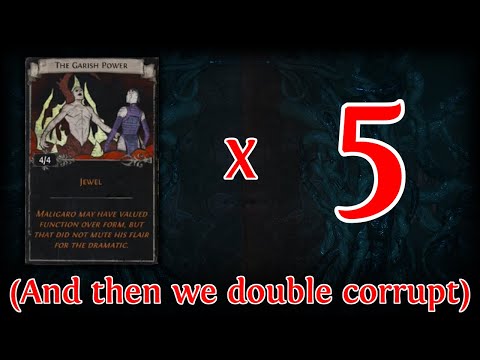 Opening 5 Sets of The Garish Power (and Double Corrupting the Results) - Path of Exile 3.21 Crucible