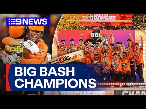 Perth Scorchers dominate in six-wicket win to claim Big Bash title | 9 News Australia