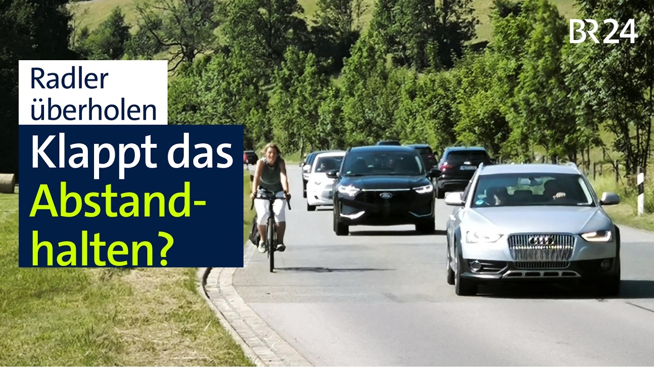 Radler überholen: Halten Autofahrer den Mindestabstand ein? | Abendschau | BR24