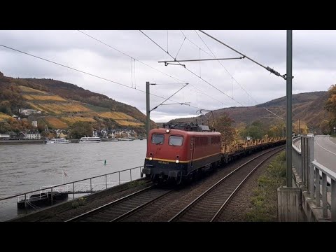 Züge im Rheintal // linke Rheinstrecke zwischen Bingen und Oberwesel // Henkelzug und mehr