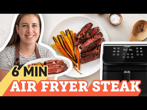 PERFECT Air Fryer Dry-Rubbed Steak in 6 minutes!