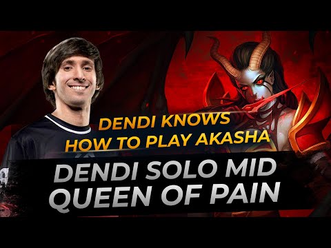 Dendi Queen of Pain Solo Mid - Dota 2 Replay Full Gameplay