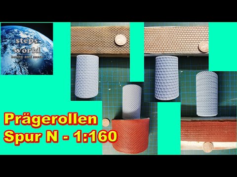 Strukturrollen / Prägerollen für Spur N - 1:160 in 4 Varianten