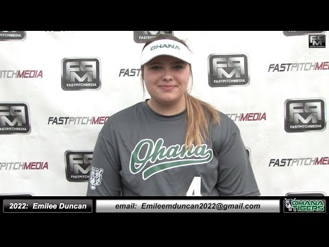 2022 Emilee May Duncan Power Hitting First Base Softball Skills Video - Ohana Tigers Atkinson/Tobola
