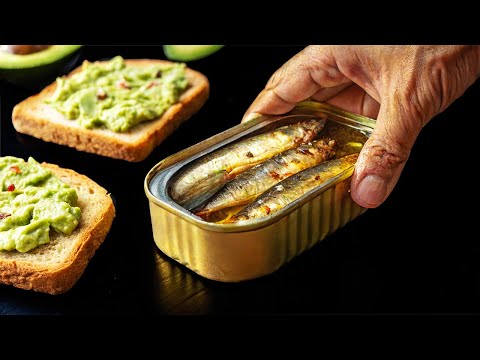 Sardines and avocado? Yes, the simplest and tastiest snack of all time.