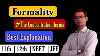 Formality of solution |Formality|concentration term
