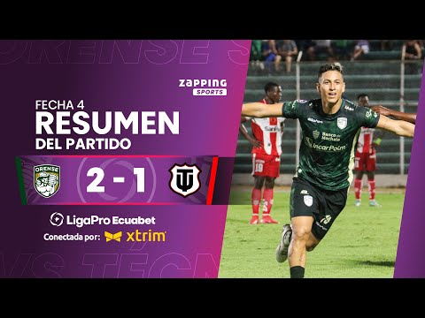 Orense SC  2 - 1 Técnico Universitario / Fecha  4 / LigaPro Ecuabet conectada por Xtrim