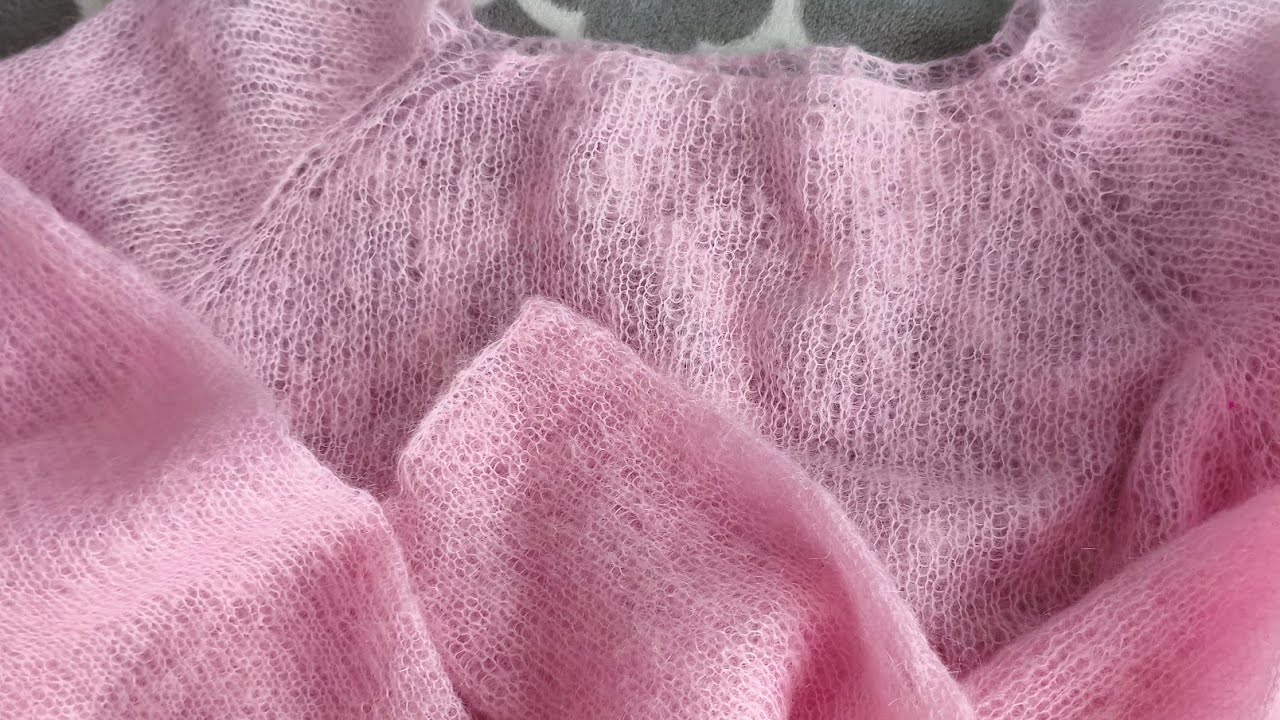 🏓Mohair sweater 🏓Nice raglan line in a sweater🧶Step by step