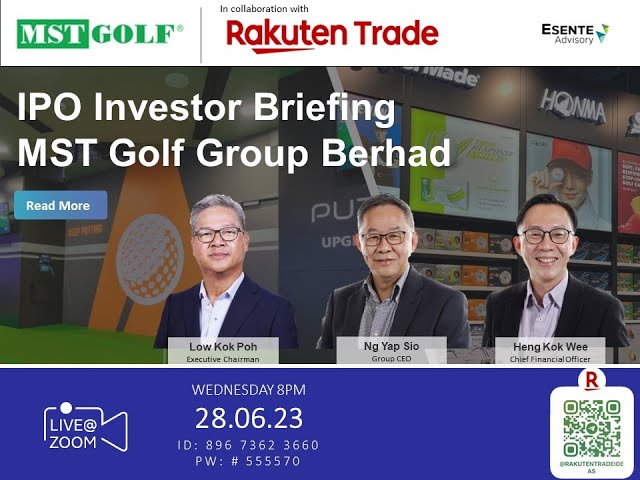 Rakuten Trade Ideas 🎯 Webinar - MST Golf Group Bhd