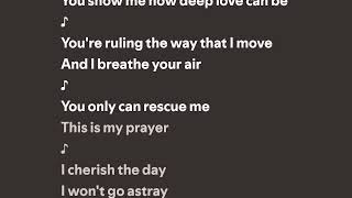 Sade - Cherish The Day (Lyrics)