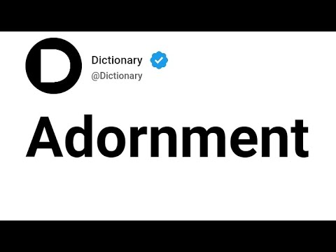 Adornment Meaning In English