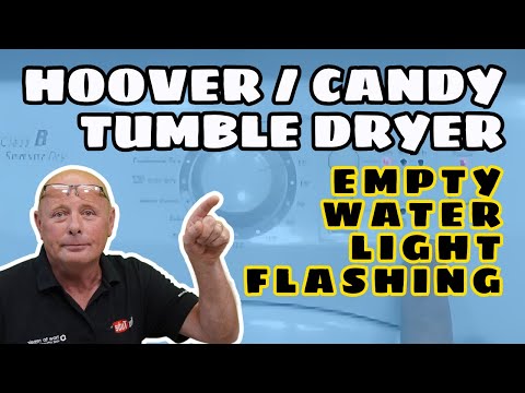 Hoover Candy tumble dryer empty water Indicator flashing, runs for a few seconds then stops