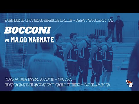 MEN BASKETBALL - SERIE B INT.: BOCCONI - MA.GO. MARNATE