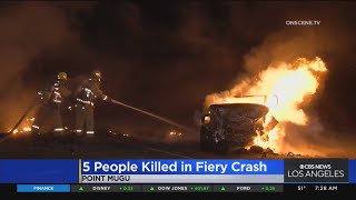 5 killed in fiery, multi-car crash in Point Mugu area of Ventura County