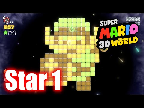 Super Mario 3D World - World Star 1 - Rainbow Run - All Stars & Stamp 100% Gameplay Walkthrough