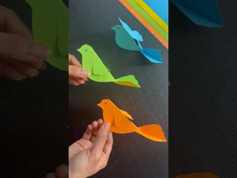 How to make paper birds | DIY paper bird craft #shorts #papercraft
