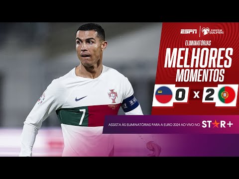 Gols e lances de Liechtenstein x Portugal