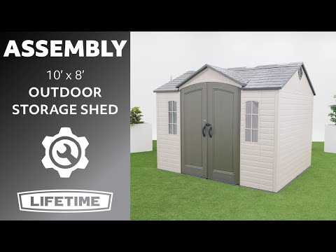Lifetime 10' x 8' Outdoor Storage Shed (Models 60334, 60459U, 60459, 60393, 60405) - Assembly Instructions