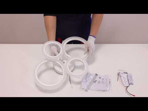 Видеоинструкция сборки потолочного светильника Rudo 21200 2+2