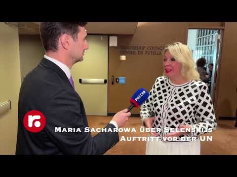 Maria Sacharowa über Selenskijs Auftritt vor der UN