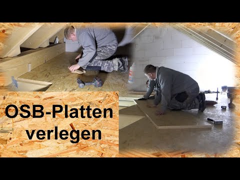 Fußboden, mit OSB-Platten, verlegen