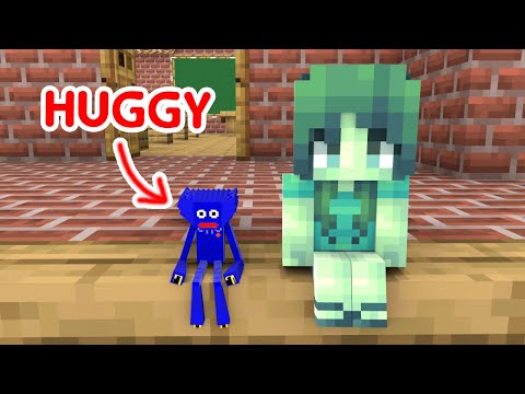 Monster School : HUGGY WUGGY and BABY ZOMBIE GIRL - Minecraft Animation