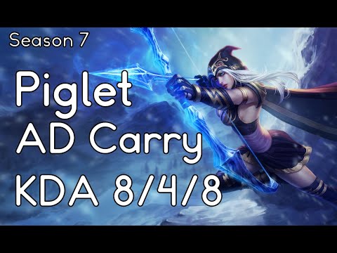 Piglet - Ashe vs Lucian - NA - Gameplay Highlight S7